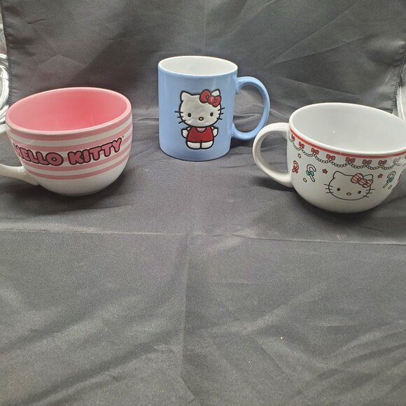 Hello Kitty Assortment of Coffee Mugs by Silver Buffalo Sanrio-Set of 3 - Picture 2 of 6